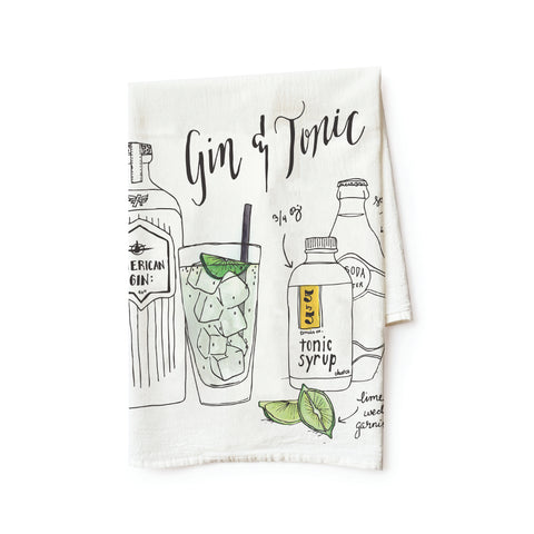 Gin & Tonic Tea Towel