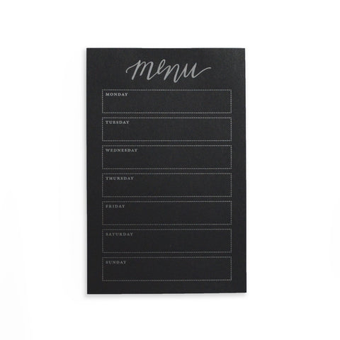 Menu Calendar Notepad - Black