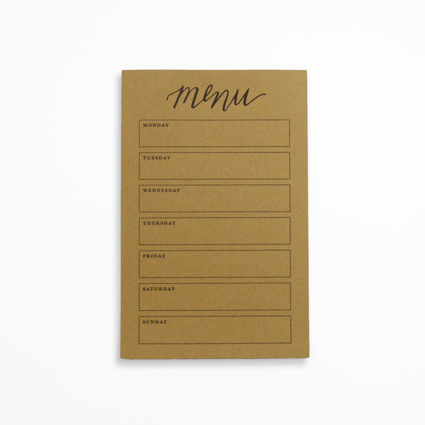 Menu Calendar Notepad - Kraft