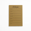 Menu Calendar Notepad - Kraft