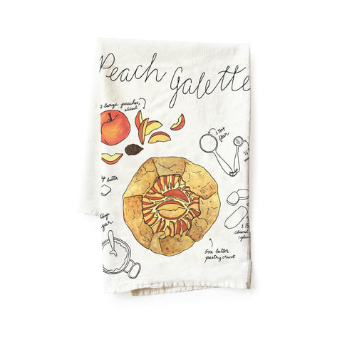 Peach Galette Tea Towel