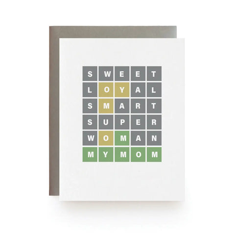 Wordle Mother's Day Card