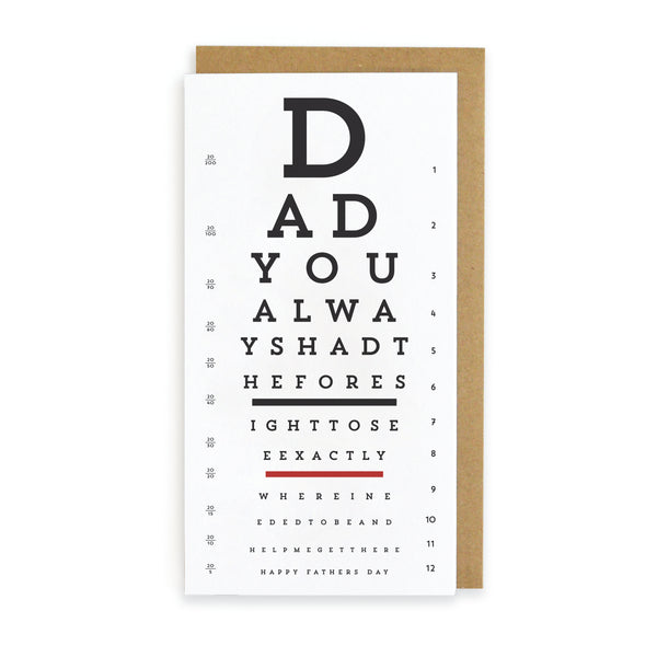 Eye Chart Dad Foresight