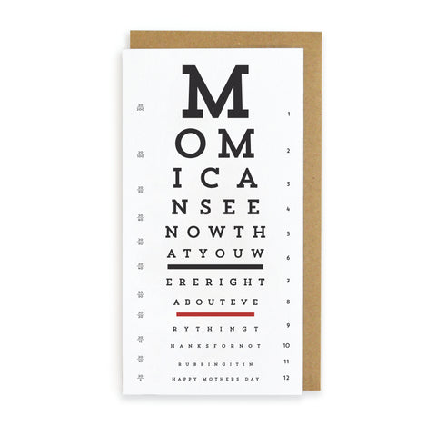 Eye Chart Mom See Now