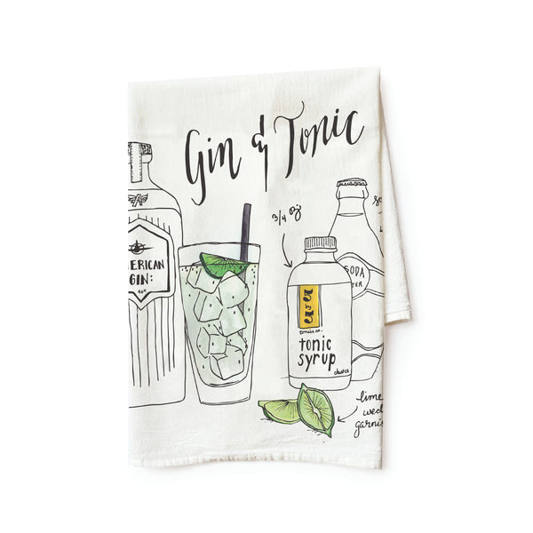 Gin & Tonic Tea Towel