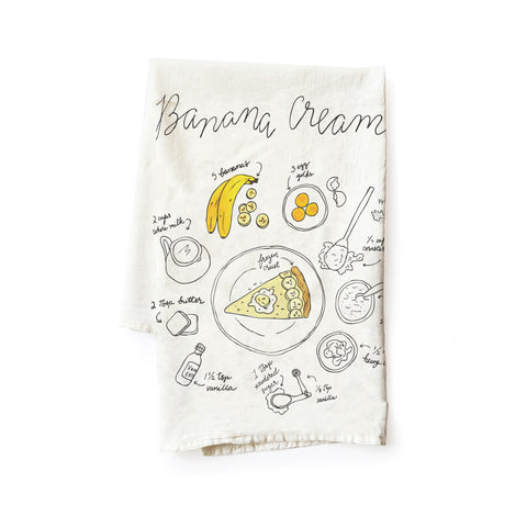 Banana Cream Pie Tea Towel