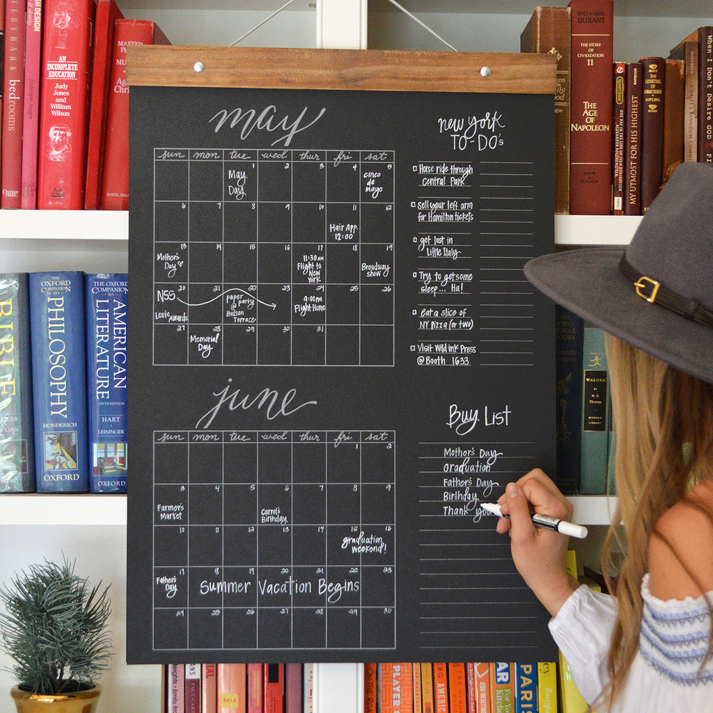 Oversized Chalkboard Calendar