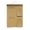Groceries Calendar Notepad - Kraft