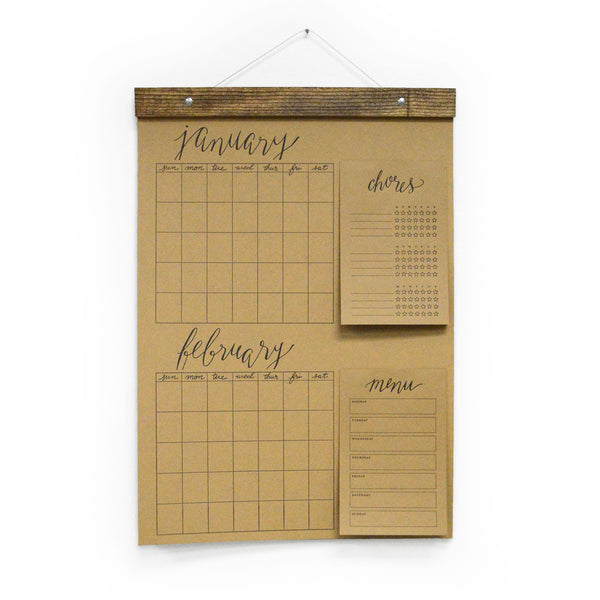Groceries Calendar Notepad - Black – Wild Ink Press