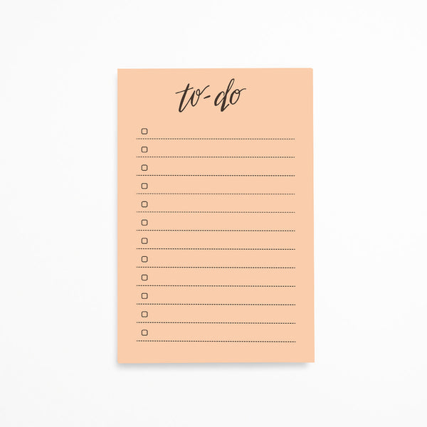 To Do Calendar Notepad - Blush