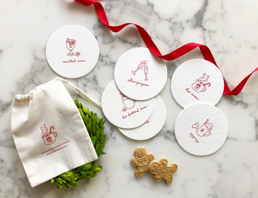Holiday Drinks Coasters – Wild Ink Press