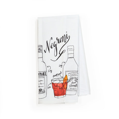 Negroni Classic Cocktail Tea Towel