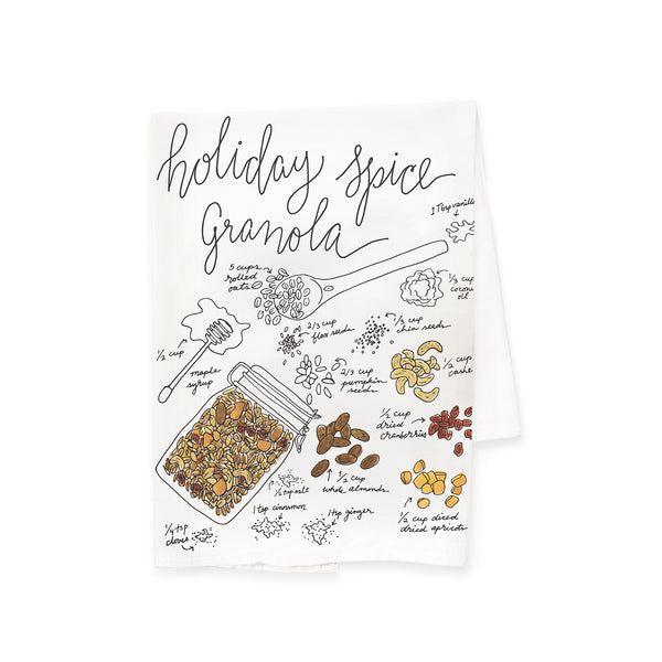 Holiday Spice Granola Tea Towel